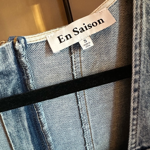 NWOT En Saison Denim Mini Dress - Picture 7 of 7
